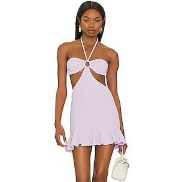 Lovers and Friends Gathers Of Love Mini Dress in Lavender Purple - Picture 1 of 12
